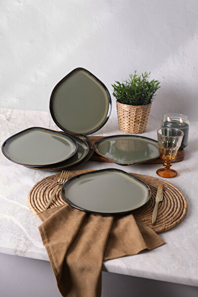 Keramika Farfurie de Servire Reactive Green Serenity 27 Cm 6 Bucăți Q84