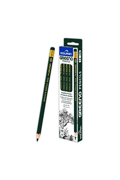 Dolphin 9608 HB Graphite Pencil with Eraser, Break-Resistant For School & Off...
