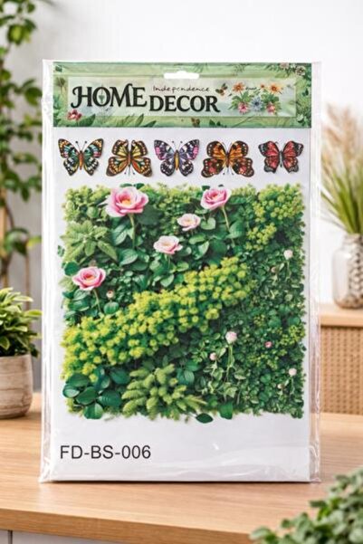 OEM Autocolant Decorativ Perete 8D - 35 x 60.5 cm - cu flori roz