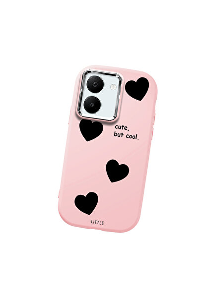 Hontinga حافظة هاتف من السيليكون الناعم باللون الوردي متوافقة مع كاميرا Vivo ...