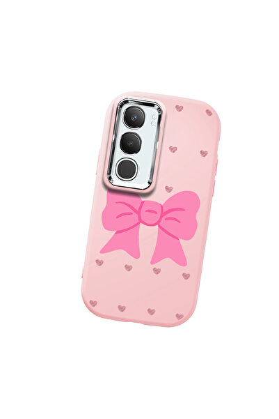 Hontinga حافظة هاتف من السيليكون الناعم باللون الوردي متوافقة مع كاميرا Vivo ...