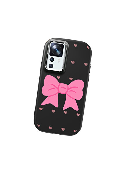 Hontinga حافظة هاتف من السيليكون الناعم باللون الأسود متوافقة مع كاميرا Mi 12...