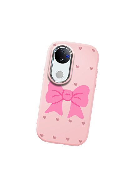 Hontinga حافظة هاتف من السيليكون الناعم باللون الوردي متوافقة مع كاميرا Vivo ...