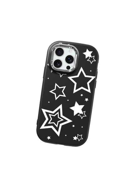 Hontinga حافظة هاتف من السيليكون الناعم باللون الأسود متوافقة مع كاميرا آيفون...