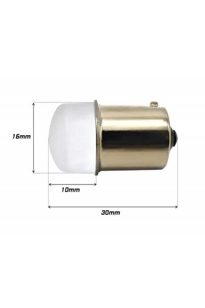 motoLEDy Set 2 becuri LED BAU15S RY10W 12V Canbus, portocaliu
