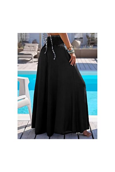 JANES Kadın Yüksek Belli Geniş Paçalı Pantolon