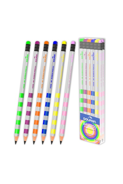 Dolphin Triangular HB Pencil with Eraser, Smooth, Break-Resistant For School ...