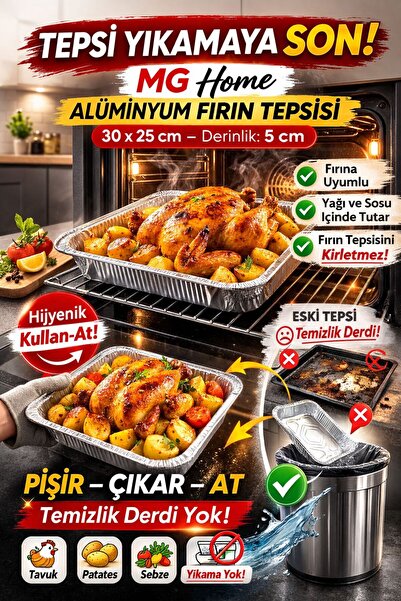 VENON 5 Pieces ❤️   Aluminum Tray Rectangular Disposable Tray Aluminum Contai...