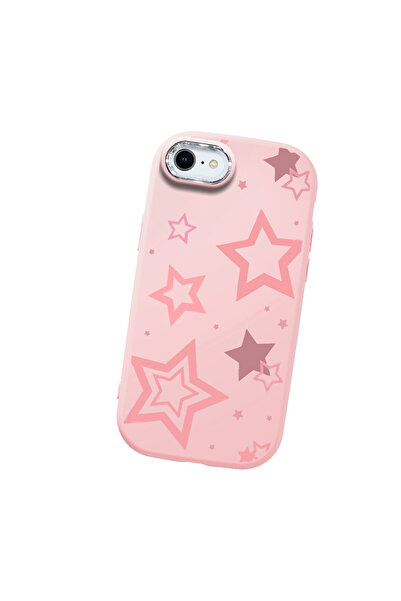 Hontinga حافظة هاتف من السيليكون الناعم باللون الوردي متوافقة مع كاميرا آيفون...