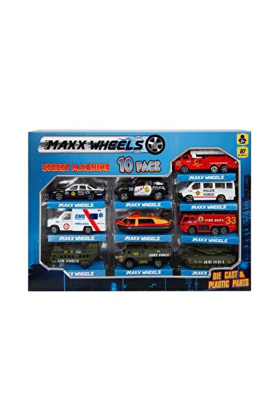 TOYFEST مجموعة سيارات معدنية مكونة من 10 قطع من ستريت ماشين