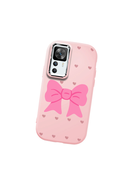 Hontinga حافظة هاتف من السيليكون الناعم باللون الوردي متوافقة مع كاميرا Redmi...