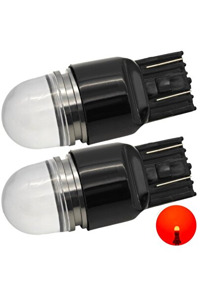 motoLEDy 2 buc W21/5W Bec LED 7443 12V 900lm CANBUS roșu