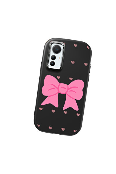 Hontinga حافظة هاتف من السيليكون الناعم باللون الأسود متوافقة مع كاميرا Mi 12...