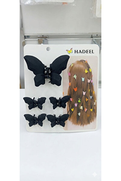 HADEEL مجموعة مشابك شعر على شكل فراشة من – تصميم غير لامع مانع للانزلاق
