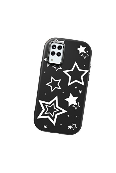 Hontinga حافظة هاتف سامسونج جالاكسي M12 متوافقة مع الكاميرا، مصنوعة من السيلي...