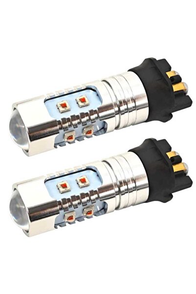 motoLEDy 2 buc PW24W bec LED 12-24V CANBUS portocaliu pentru nuanțe roșii