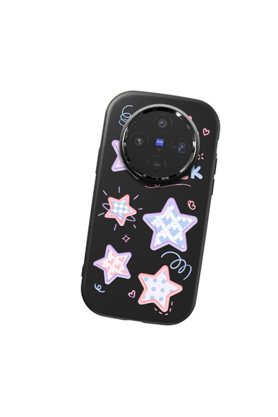 Hontinga حافظة هاتف من السيليكون الناعم باللون الأسود متوافقة مع كاميرا Vivo ...