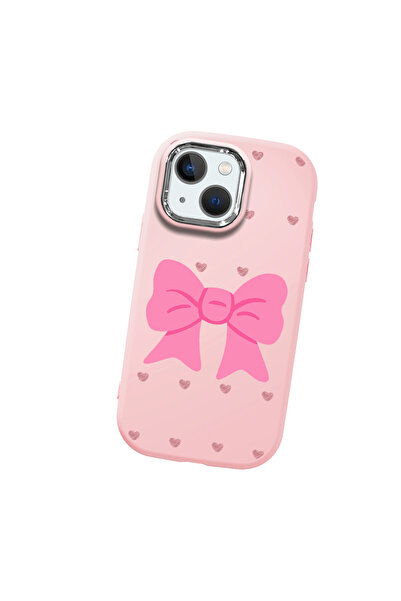 Hontinga حافظة هاتف من السيليكون الناعم باللون الوردي متوافقة مع آيفون 13 مين...