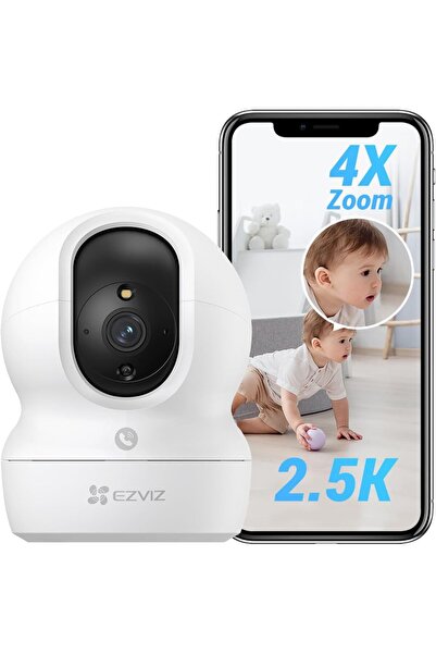 EZVIZ كاميرا مراقبة منزلية بدقة 4 ميجابكسل تعمل بتقنية الواي فاي، مزودة بصوت ...