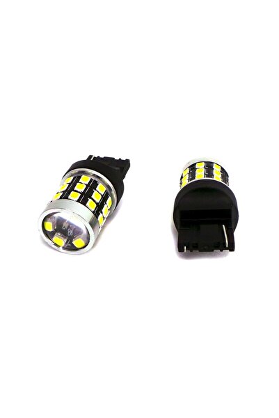 motoLEDy 2 buc Bec LED 7440 12-24V CANBUS 1400lm alb cu lentilă
