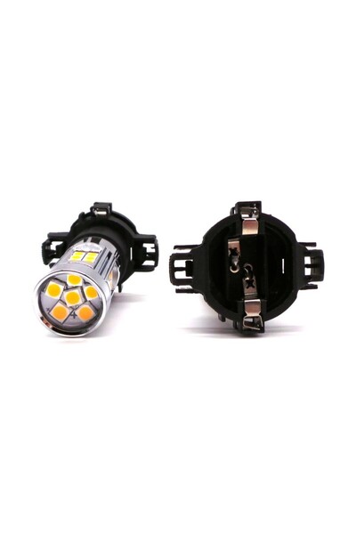 motoLEDy 2 buc becuri LED PY24W 12V CANBUS puternic portocaliu CANBUS
