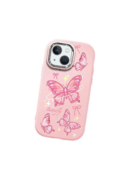 Hontinga حافظة هاتف من السيليكون الناعم باللون الوردي متوافقة مع هاتف iPhone ...