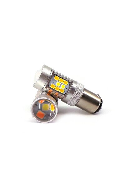 motoLEDy 2 buc Bec LED BAY15D P21/5W 12-24V 2000lm CANBUS bi-color