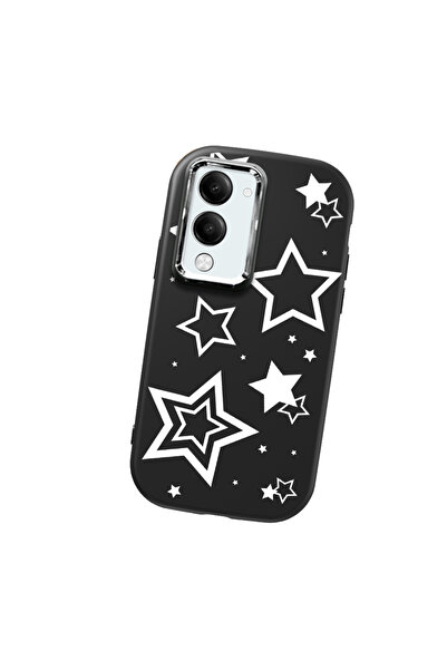 Hontinga حافظة هاتف من السيليكون الناعم باللون الأسود متوافقة مع كاميرا Vivo ...