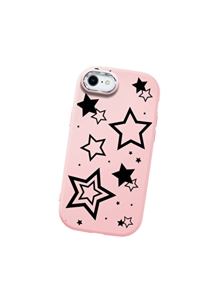 Hontinga حافظة هاتف من السيليكون الناعم باللون الوردي متوافقة مع كاميرا آيفون...