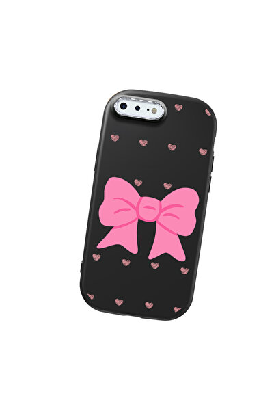 Hontinga iPhone 8 Plus Compatible Camera Protected Black Soft Silicone Phone ...