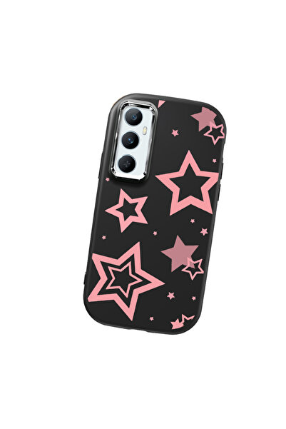 Hontinga حافظة هاتف من السيليكون الناعم باللون الأسود متوافقة مع كاميرا Realm...