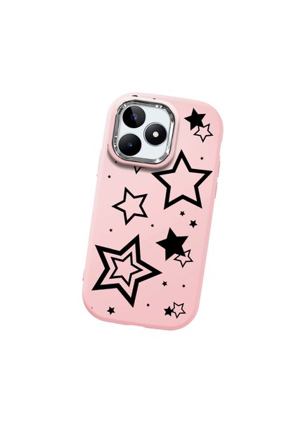 Hontinga Realme Note 50 Compatible Camera Protected Pink Soft Silicone Phone ...