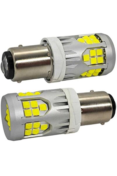 motoLEDy 2 buc P21/5W LED bec BAY15D 10-50V fără defect 3000lm alb