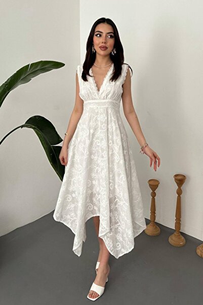 Lady Pixie Embroidered Piece Midi Dress