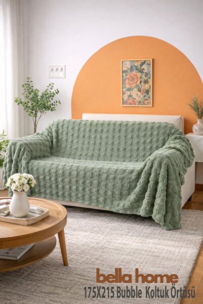Bella Home Bubble Koltuk Örtüsü | 175x215 cm | 1 Adet | Yumuşak Dokulu & Mode...