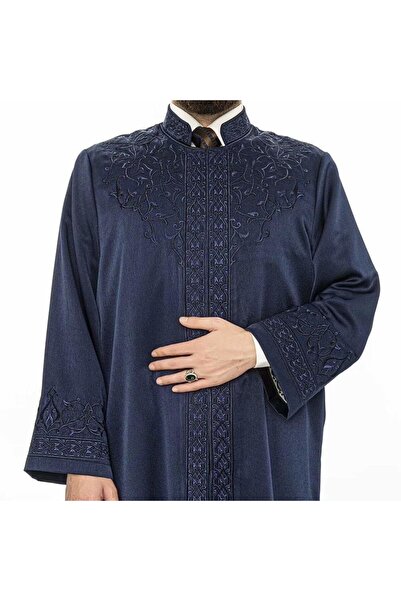 İkranur Luxury Ecyad Imam Robe Navy Blue