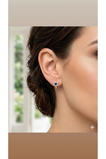 Sevil Gümüş 925 Ayar Gümüş Çocuk küpe Çiçek Lotus