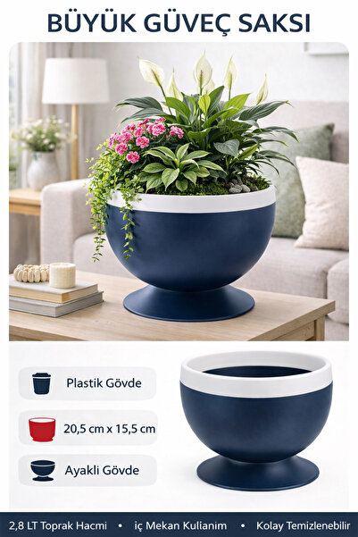 Binbirreyon Ayaklı Saksı Güveç Saksı 2,8Lt 20,5x15,5cm Renkli AH174