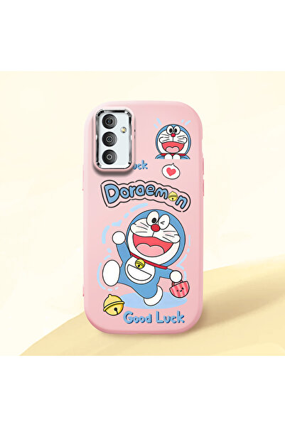 CHICASELUX هاتف دورايمون من السيليكون الناعم باللون الوردي مع حماية للكاميرا ...