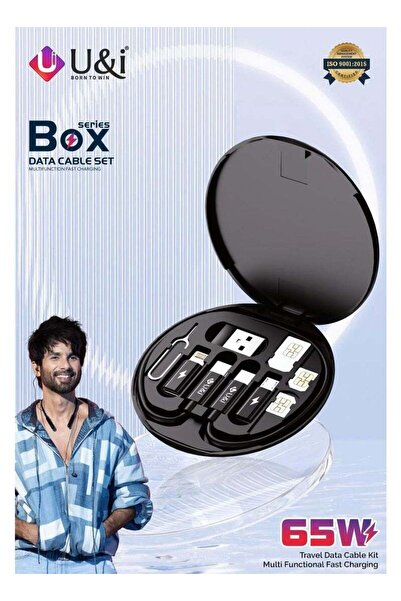 u & i مجموعة كابلات بيانات USB من النوع C متعددة الوظائف بقدرة 65 واط بتقنية ...