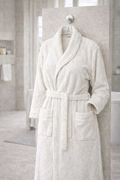 Serafina %100 PAMUK BORNOZ UNISEX KALIN DOKULU YUMUŞAK