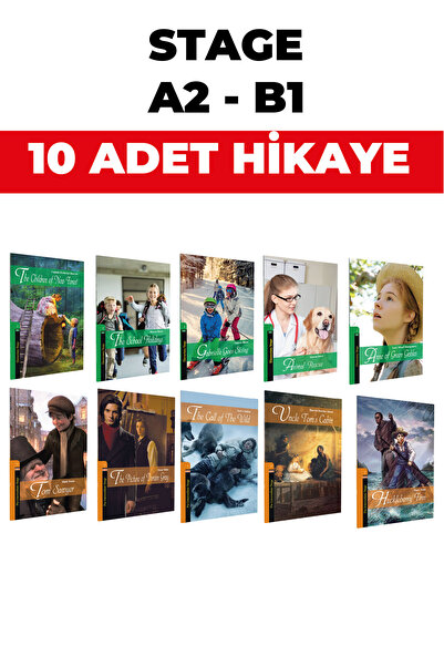Kapadokya Yayınları İNGİLİZCE HİKAYE (A2-B1) SEVİYESİNDE A2-5 KİTAP B1- 5 KİT...