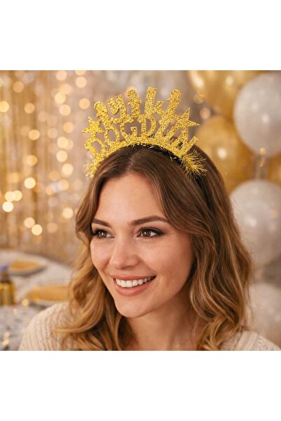 Happyewent Gold İyi Ki Doğdun Tacı – Simli Doğum Günü Parti Tacı | Altın Renk...