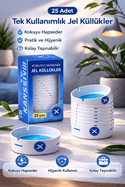 keyfisepet en keyifli sepet 25 Adet Tek Kullanımlık Jel Küllük Koku Hapseden ...