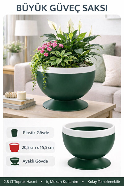 Binbirreyon Ayaklı Saksı Güveç Saksı 2,8Lt 20,5x15,5cm Renkli AH174