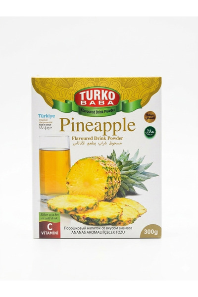 Turkobaba مسحوق مشروب توركو بابا بنكهة الأناناس (300 غرام)