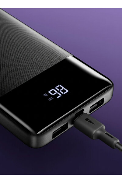 Generic ✨ بنك طاقة عالي السعة 20000 مللي أمبير - شاشة رقمية ذكية وشحن سريع مت...