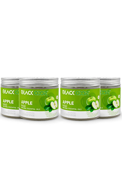 Black Odor معطر جو للسيارة من أبل، عبوة من 4 قطع، جل زيت عطري طبيعي، رائحة سي...