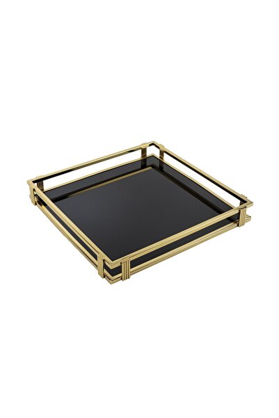 Mikasa Moor Glass Tray Gold Black 41X5 cm 113527