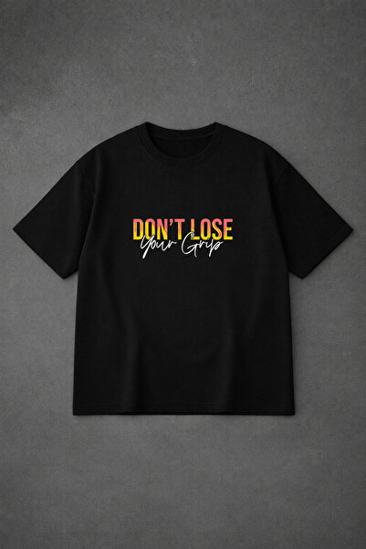 VODEXA Unisex majica prevelikih dimenzija DONT LOSE, štampana, 100% pamučna m...